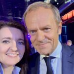 03.07.2021. Warszawa. Rada Krajowa Platformy Obywatelskiej. Na zdjęciu (od lewej): Marzena Okła-Drewnowicz - posłanka PO i Donald Tusk / Marzena Okła-Drewnowicz/Twitter