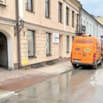 12.07.2021. Kielce. Ulica Leonarda. Awaria wodociągu / Piotr Kwaśniewski / Radio Kielce