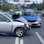 21.07.2021. Kielce. Korki na skrzyżowaniu ulic 1-go Maja i Gosiewskiego po kolizji samochodów / Jarosław Kubalski / Radio Kielce