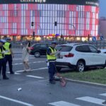 14.07.2021. Kielce. Wypadek na skrzyżowaniu alei Solidarności i ulicy Świętokrzyskiej / Wiktor Taszłow / Radio Kielce