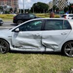 04.07.2021. Kielce. Wypadek na skrzyżowaniu ulic Sandomierskiej, alei IX wieków Kielc i Alei Solidarności / Piotr Kwaśniewski / Radio Kielce