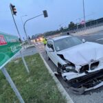 14.07.2021. Kielce. Wypadek na skrzyżowaniu alei Solidarności i ulicy Świętokrzyskiej / Wiktor Taszłow / Radio Kielce