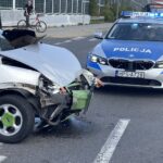 21.07.2021. Kielce. Korki na skrzyżowaniu ulic 1-go Maja i Gosiewskiego po kolizji samochodów / Jarosław Kubalski / Radio Kielce