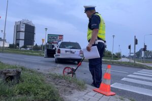 14.07.2021. Kielce. Wypadek na skrzyżowaniu alei Solidarności i ulicy Świętokrzyskiej / Wiktor Taszłow / Radio Kielce