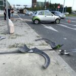 21.07.2021. Kielce. Korki na skrzyżowaniu ulic 1-go Maja i Gosiewskiego po kolizji samochodów / Jarosław Kubalski / Radio Kielce