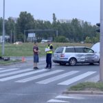 14.07.2021. Kielce. Wypadek na skrzyżowaniu alei Solidarności i ulicy Świętokrzyskiej / Wiktor Taszłow / Radio Kielce