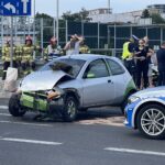 21.07.2021. Kielce. Korki na skrzyżowaniu ulic 1-go Maja i Gosiewskiego po kolizji samochodów / Jarosław Kubalski / Radio Kielce