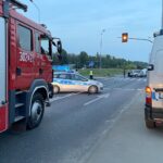 14.07.2021. Kielce. Wypadek na skrzyżowaniu alei Solidarności i ulicy Świętokrzyskiej / Wiktor Taszłow / Radio Kielce