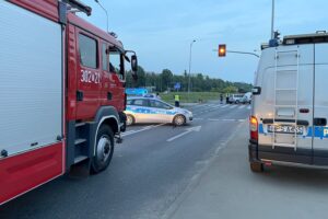 14.07.2021. Kielce. Wypadek na skrzyżowaniu alei Solidarności i ulicy Świętokrzyskiej / Wiktor Taszłow / Radio Kielce