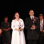 02.07.2021. Kielce. Gala jubileuszowa 25-lecia Kieleckiego Teatru Tańca. Na zdjęciu: Elżbieta Pańtak - dyrektor KTT i Grzegorz Pańtak - wicedyrektor KTT / Jarosław Kubalski / Radio Kielce