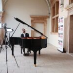 24.07.2021. Kielce. Pałac Biskupów Krakowskich. Koncert "Chopinowskie Inspiracje". Na zdjęciu: Nicolas Bourdoncle - pianista / Wiktor Taszłow / Radio Kielce
