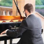 24.07.2021. Kielce. Pałac Biskupów Krakowskich. Koncert "Chopinowskie Inspiracje". Na zdjęciu: Nicolas Bourdoncle - pianista / Wiktor Taszłow / Radio Kielce