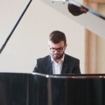 24.07.2021. Kielce. Pałac Biskupów Krakowskich. Koncert "Chopinowskie Inspiracje". Na zdjęciu: Nicolas Bourdoncle - pianista / Wiktor Taszłow / Radio Kielce