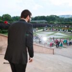 24.07.2021. Kielce. Pałac Biskupów Krakowskich. Koncert "Chopinowskie Inspiracje". Na zdjęciu: Nicolas Bourdoncle - pianista / Wiktor Taszłow / Radio Kielce