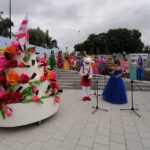 04.07.2021. Pacanów. Wielkie otwarcie Akademii Bajki w Pacanowie. Na zdjęciu (w środku): Aleksandra Stachniak - dyrektor Europejskiego Centrum Bajki im. Koziołka Matołka / Marta Gajda / Radio Kielce
