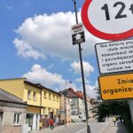 06.07.2021. Pińczów. Zmiana organizacji ruchu / Marta Gajda / Radio Kielce