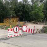 14.07.2021. Busko-Zdrój. Budowa kładki pieszo-rowerowej nad ulicą Starkiewicza oraz przebudowa ulicy Rokosza / Marta Gajda / Radio Kielce