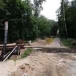 14.07.2021. Busko-Zdrój. Budowa kładki pieszo-rowerowej nad ulicą Starkiewicza oraz przebudowa ulicy Rokosza / Marta Gajda / Radio Kielce