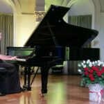 14.07.2021. Busko-Zdrój. XXVI Międzynarodowy Festiwal „Lato z Chopinem” im. Barbary Hesse-Bukowskiej. Na zdjęciu (przy fortepianie): Anfisa Bobylova z Ukrainy / Marta Gajda / Radio Kielce