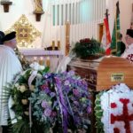 29.07.2021. Miechów. Pogrzeb Zygmunta Szopy, byłego wojewody kieleckiego / Marta Gajda / Radio Kielce