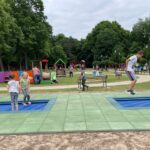 12.07.2021. Końskie. Nowe trampoliny w Ogródku Jordanowskim / Magdalena Galas-Klusek / Radio Kielce