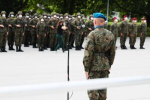 31.07.2021. Kielce. Przysięga wojskowa w Centrum Przygotowań do Misji Zagranicznych / Wiktor Taszłow / Radio Kielce