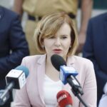 19.07.2021. Kielce. Przekazanie promes dla strażaków ochotników z województwa świętokrzyskiego. Na zdjęciu: Anna Krupka - wiceminister kultury, dziedzictwa narodowego i sportu / Jarosław Kubalski / Radio Kielce