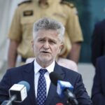 19.07.2021. Kielce. Przekazanie promes dla strażaków ochotników z województwa świętokrzyskiego. Na zdjęciu: Krzysztof Słoń - senator PiS / Jarosław Kubalski / Radio Kielce