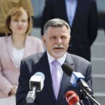 19.07.2021. Kielce. Przekazanie promes dla strażaków ochotników z województwa świętokrzyskiego. Na zdjęciu: Andrzej Kryj - poseł PiS / Jarosław Kubalski / Radio Kielce