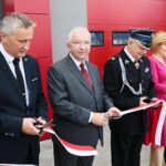 31.07.2021. Bilcza. Jubileusz 95-lecia OSP Bilcza i otwarcie nowej remizy. Na zdjęciu (od lewej): Zbigniew Koniusz -wojewoda świętokrzyski, Krzysztof Lipiec - poseł, Marian Buras - burmistrz Morawicy, Anna Krupka - wiceminister kultury, dziedzictwa narodowego i sportu, Andrzej Bętkowski - marszałek województwa świętokrzyskiego / Wiktor Taszłow / Radio Kielce