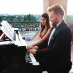 31.07.2021. Kielce. „Chopinowskie Inspiracje”. Koncert duetu fortepianowego Novi Piano Duo w składzie Anna Wielgus i Grzegorz Nowak / Wiktor Taszłow / Radio Kielce