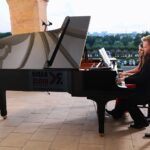 31.07.2021. Kielce. „Chopinowskie Inspiracje”. Koncert duetu fortepianowego Novi Piano Duo w składzie Anna Wielgus i Grzegorz Nowak / Wiktor Taszłow / Radio Kielce