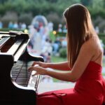31.07.2021. Kielce. „Chopinowskie Inspiracje”. Koncert duetu fortepianowego Novi Piano Duo w składzie Anna Wielgus i Grzegorz Nowak / Wiktor Taszłow / Radio Kielce