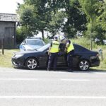 08.07.2021. Bartoszowiny. Wzmożone kontrole drogowe prowadzone przez świętokrzyskich policjantów wraz grupą „Speed” / Jarosław Kubalski / Radio Kielce