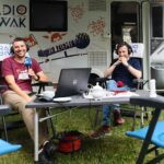 01.07.2021. Kielce. Radio Biwak w Radiu Kielce. Na zdjęciu (od lewej): Jerzy Frąckowiak - Radio Rzeszów i Paweł Solarz - Radio Kielce / Wiktor Taszłow / Radio Kielce