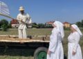 24.07.2021. Nadbrzezie. Staropolskie żniwa / Grażyna Szlęzak-Wójcik / Radio Kielce