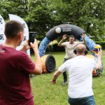 01.07.2021. Kielce. Radio Biwak w Radiu Kielce. Na zdjęciu (w środku): Sławomir Szmal / Wiktor Taszłow / Radio Kielce