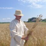 24.07.2021. Nadbrzezie. Staropolskie żniwa. Na zdjęciu: Wojciech Chmiel - Stowarzyszenie „Razem dla Nadbrzezia” / Grażyna Szlęzak-Wójcik / Radio Kielce