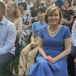 24.07.2021. Sandomierz. Dom Długosza. Festiwal „Ucho Igielne”. Koncert Pawła Niziołka. Na zdjęciu: (od lewej): Marek Strugała - miejski radny PiS, Anna Krupka - wiceminister kultury i sportu / Grażyna Szlęzak-Wójcik / Radio Kielce