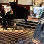 05.07.2021. Busko-Zdrój. Tryptyk Rzymski Jana Pawła II w kościele Niepokalanego Poczęcia NMP. Na zdjęciu: Włodek Pawlik - kompozytor / Wiktor Taszłow / Radio Kielce