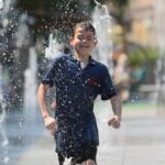 07.07.2021. Kielce. Fontanny miejskie. Fontanna na placu Konstytucji 3 Maja / Wiktor Taszłow / Radio Kielce