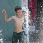 07.07.2021. Kielce. Fontanny miejskie. Fontanna na placu Konstytucji 3 Maja / Wiktor Taszłow / Radio Kielce