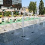 07.07.2021. Kielce. Fontanny miejskie. Fontanna na placu Konstytucji 3 Maja / Wiktor Taszłow / Radio Kielce