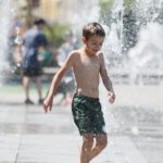 07.07.2021. Kielce. Fontanny miejskie. Fontanna na placu Konstytucji 3 Maja / Wiktor Taszłow / Radio Kielce