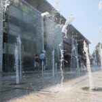 07.07.2021. Kielce. Fontanny miejskie. Fontanna na placu Konstytucji 3 Maja / Wiktor Taszłow / Radio Kielce