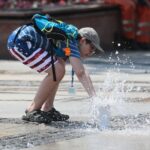 07.07.2021. Kielce. Fontanny miejskie. Fontanna na Rynku / Wiktor Taszłow / Radio Kielce