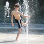 07.07.2021. Kielce. Fontanny miejskie. Fontanna na placu Konstytucji 3 Maja / Wiktor Taszłow / Radio Kielce