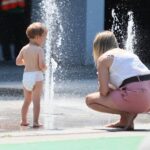 07.07.2021. Kielce. Fontanny miejskie. Fontanna na placu Konstytucji 3 Maja / Wiktor Taszłow / Radio Kielce