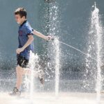 07.07.2021. Kielce. Fontanny miejskie. Fontanna na placu Konstytucji 3 Maja / Wiktor Taszłow / Radio Kielce