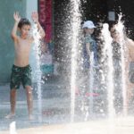 07.07.2021. Kielce. Fontanny miejskie. Fontanna na placu Konstytucji 3 Maja / Wiktor Taszłow / Radio Kielce